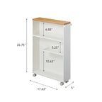 Rolling Storage Cart (Steel; Minor Assembly Required) — 18.7" L x 5.12" W x 26.97" H