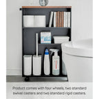 Rolling Storage Cart (Steel; Minor Assembly Required) — 18.7" L x 5.12" W x 26.97" H