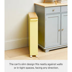 Rolling Storage Cart (Steel; Minor Assembly Required) — 18.7" L x 5.12" W x 26.97" H