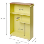 Rolling Storage Cart (Steel; Minor Assembly Required) — 18.7" L x 5.12" W x 26.97" H