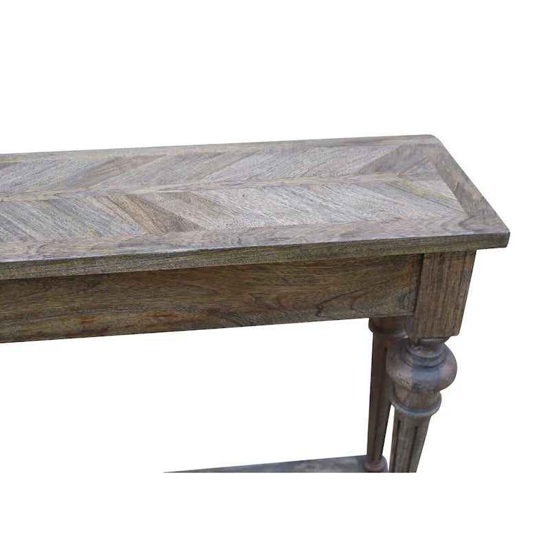 72-inch Traditional Turned Leg Console Table, Mango Hardwood