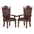 Solid Cherry Wood Armchairs (Set of 2)
