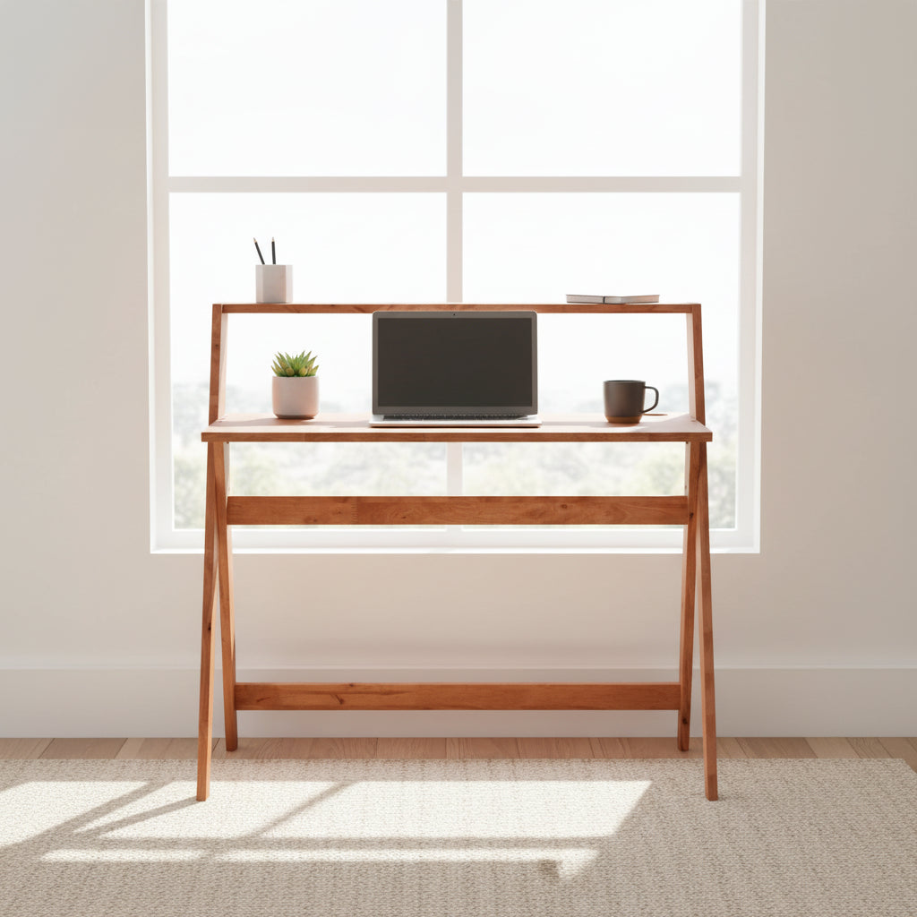 37.5 In. Mid Century Modern X Leg Study Desk