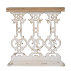 Vintage Wood Console Table with Brown Top