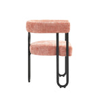 Chenille/Leather Upholstered Contemporary Designed Side Dining Chairsset of 2