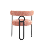 Chenille/Leather Upholstered Contemporary Designed Side Dining Chairsset of 2