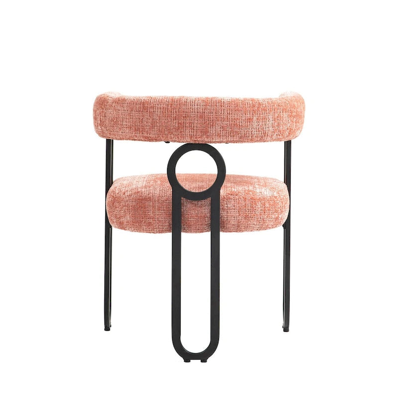 Chenille/Leather Upholstered Contemporary Designed Side Dining Chairsset of 2